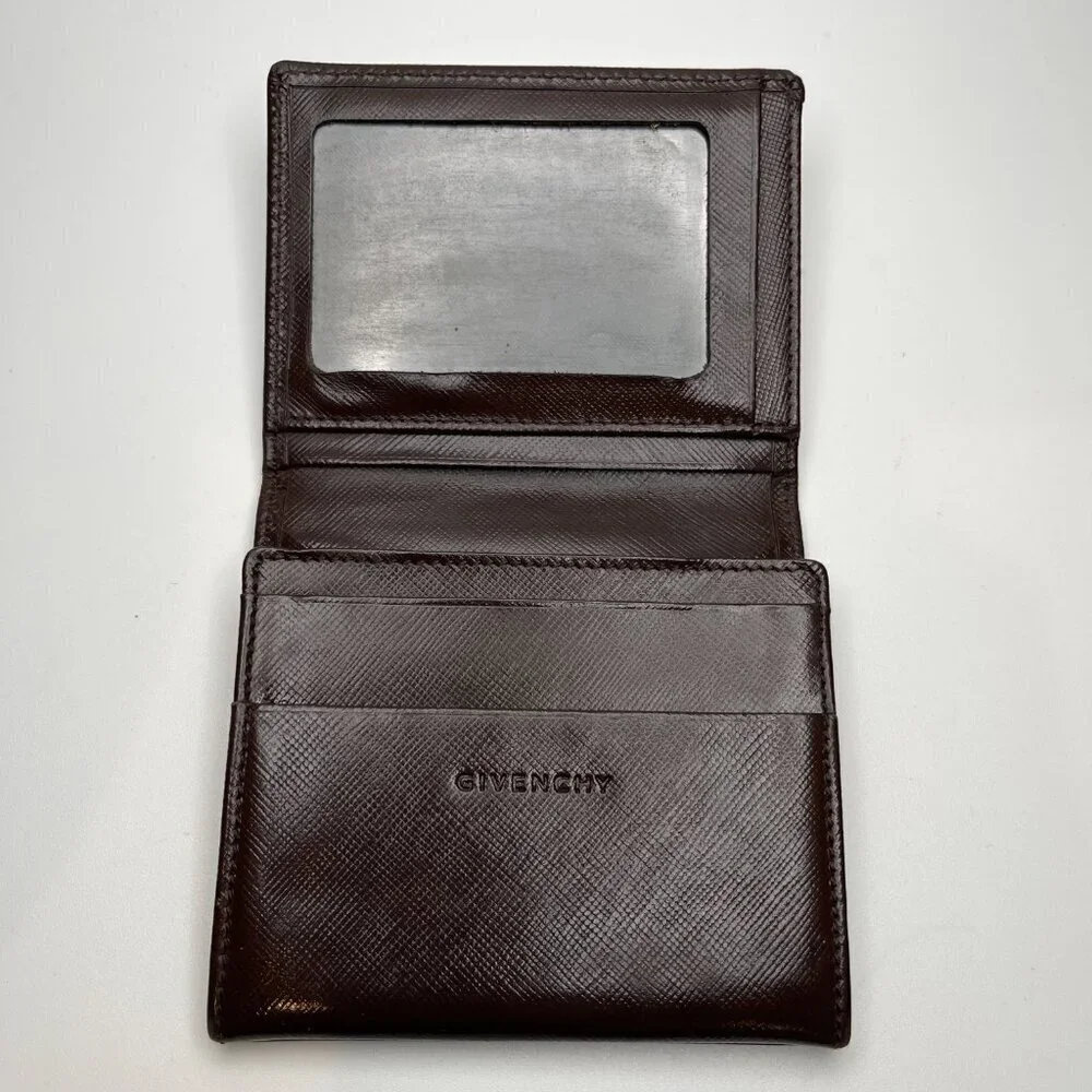 Givenchy Brown Leather Bifold Wallet with ID Pocket - Preowned